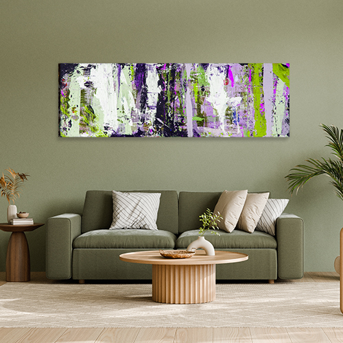 A Model Home Staging Art In The Living Room Area